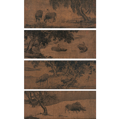 阎次平四季牧牛图卷